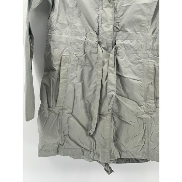 THE NORTH FACE Women's Gray Double Closure Long Sleeve Hooded Trench Coat SZ M - Picture 9 of 14